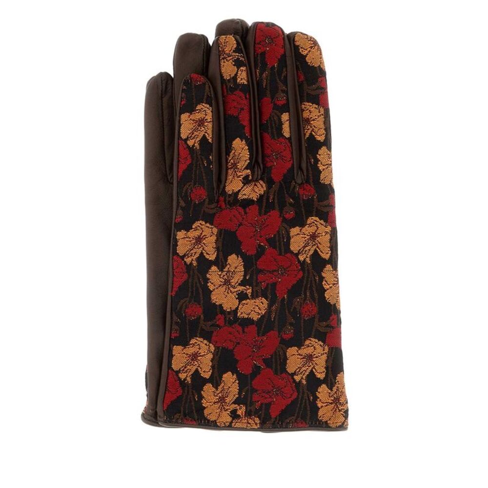 Dries Van Noten Men Multicolor Cotton And Leather Gloves